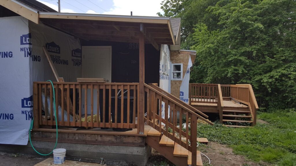 MCSquared Roofing real deck construction project photo in North Carolina