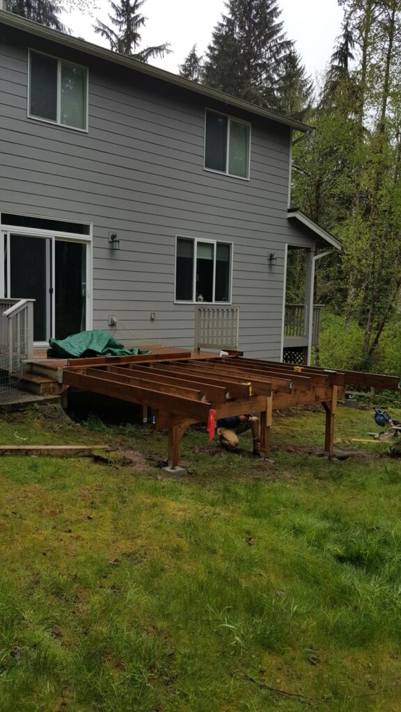 MCSquared Roofing real deck construction project photo in North Carolina