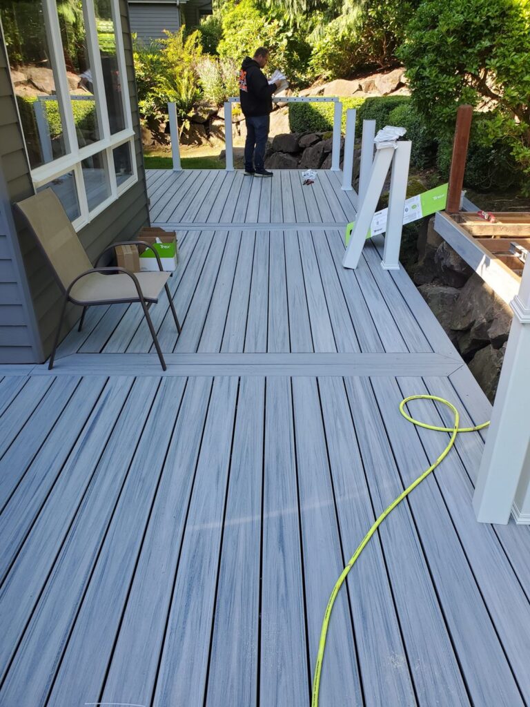 MCSquared Roofing real deck construction project photo in North Carolina