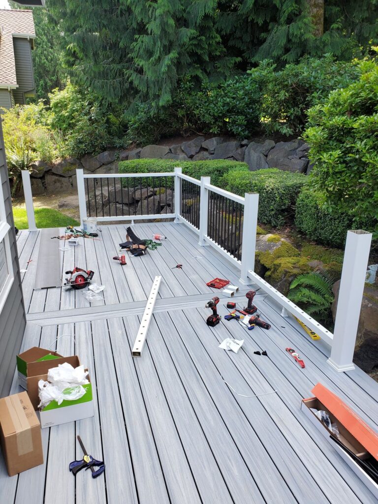 MCSquared Roofing real deck construction project photo in North Carolina