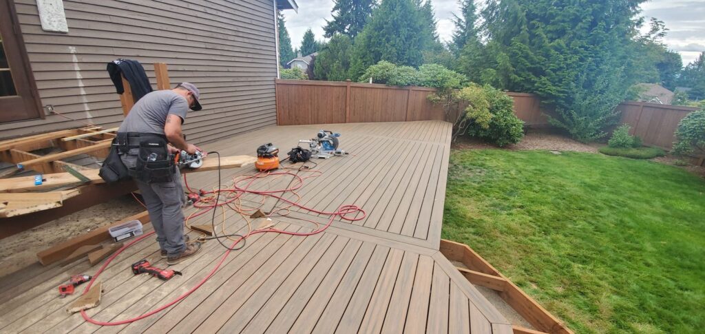 MCSquared Roofing real deck construction project photo in North Carolina