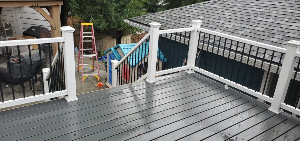 MCSquared Roofing real deck construction project photo in North Carolina