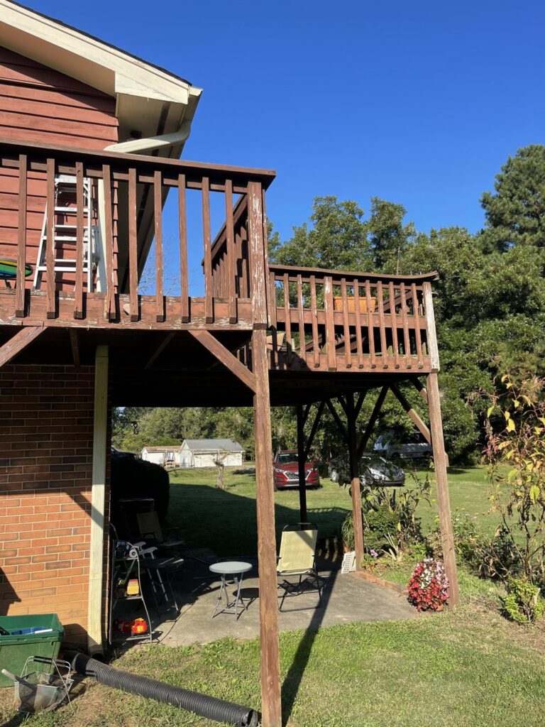 MCSquared Roofing real deck construction project photo in North Carolina