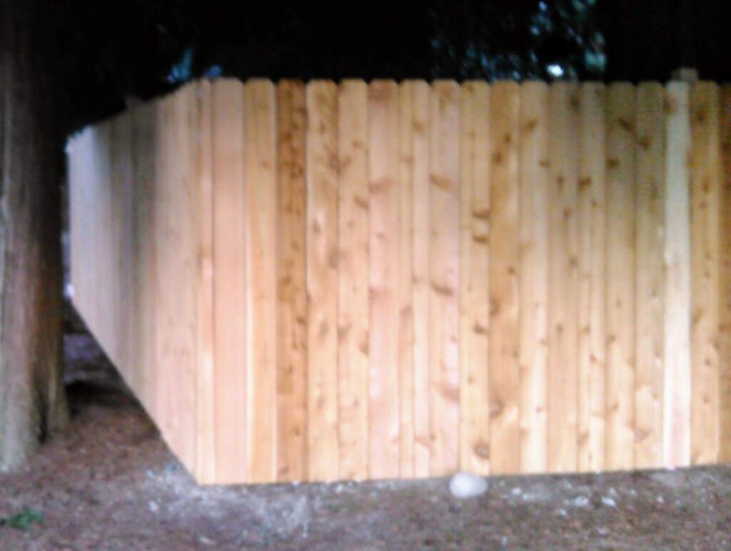 MCSquared Roofing real fence installation project job photo from our Seattle years