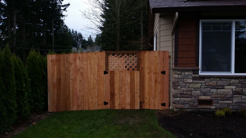 MCSquared Roofing real fence installation project job photo from our Seattle years