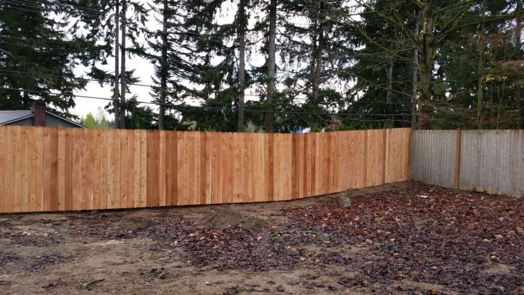 MCSquared Roofing real fence installation project job photo from our Seattle years