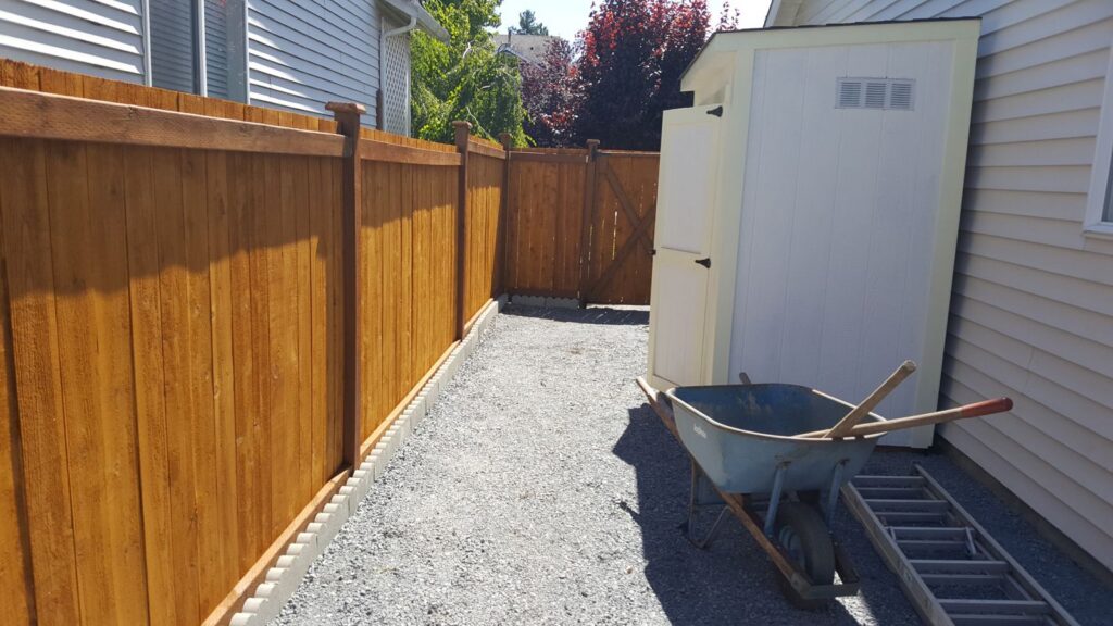 MCSquared Roofing real fence installation project job photo from our Seattle years
