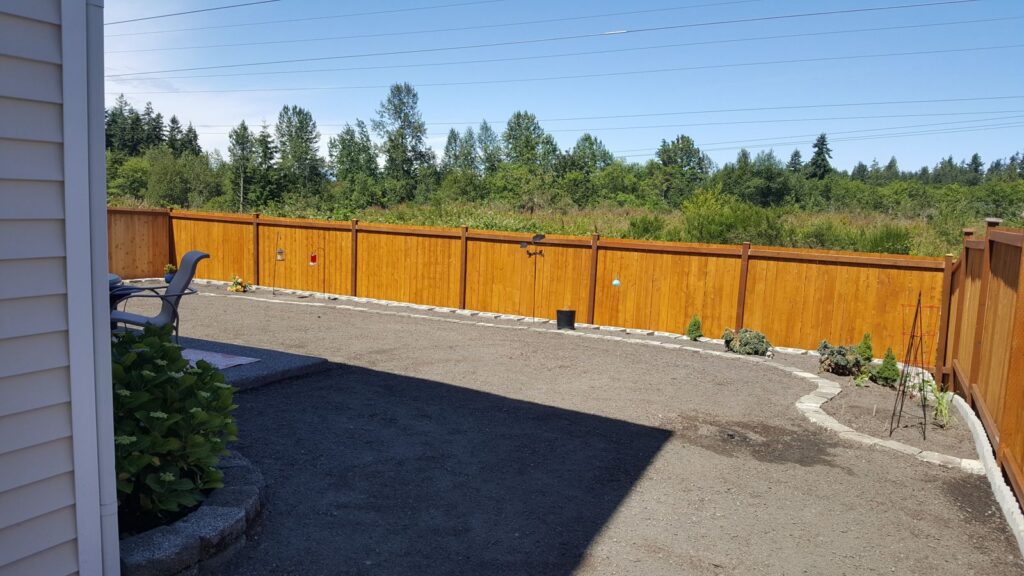 MCSquared Roofing real fence installation project job photo from our Seattle years