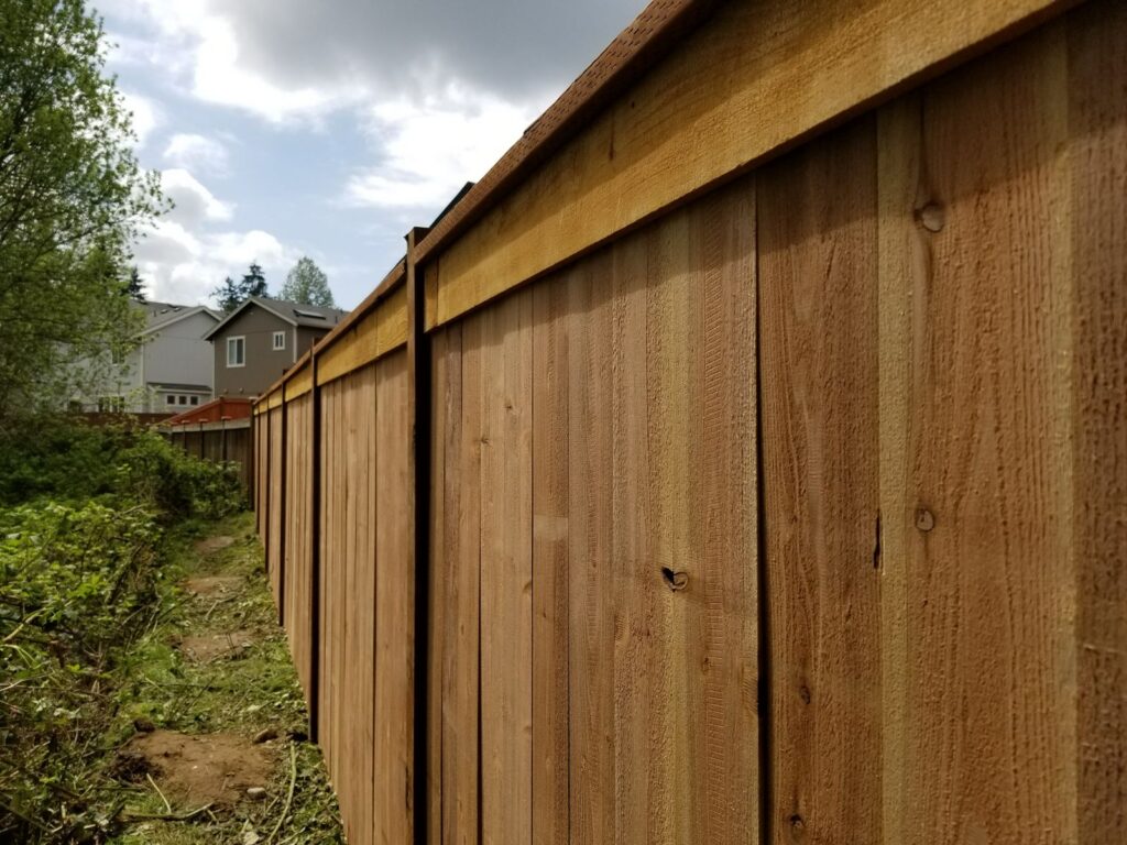 MCSquared Roofing real fence installation project job photo from our Seattle years