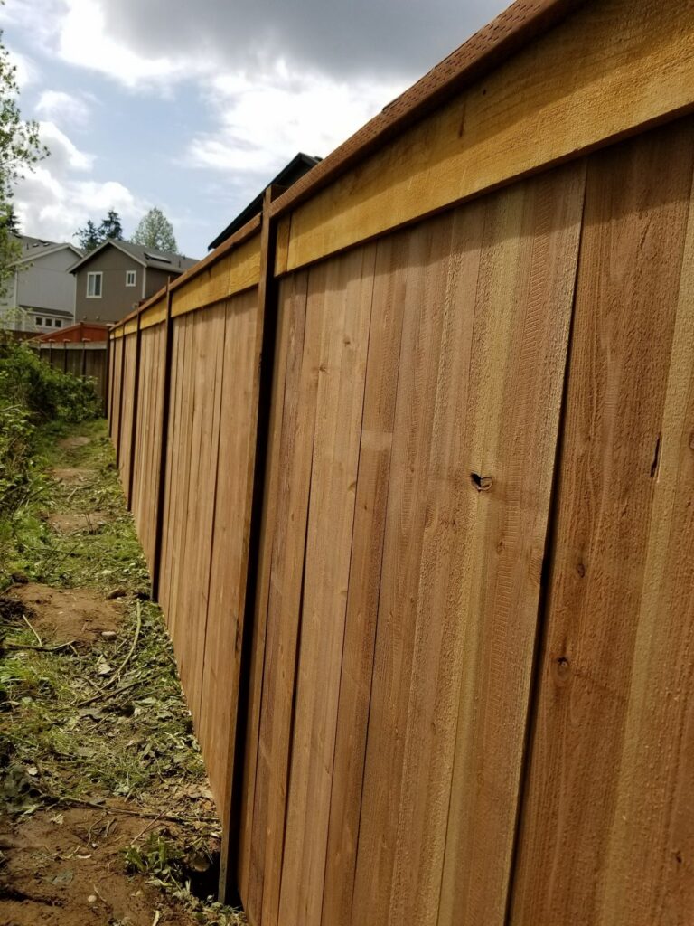 MCSquared Roofing real fence installation project job photo from our Seattle years