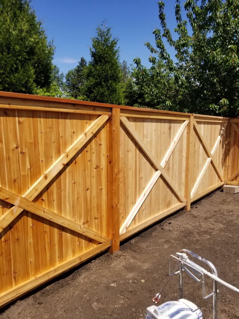 MCSquared Roofing real fence installation project job photo from our Seattle years