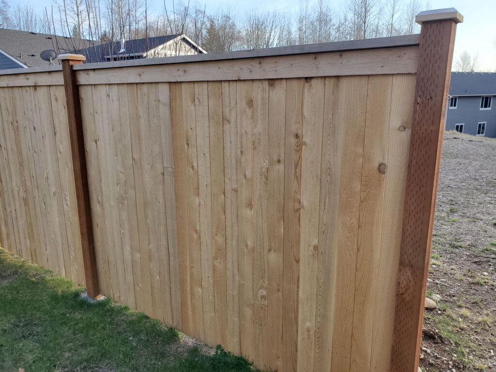 MCSquared Roofing real fence installation project job photo from our Seattle years