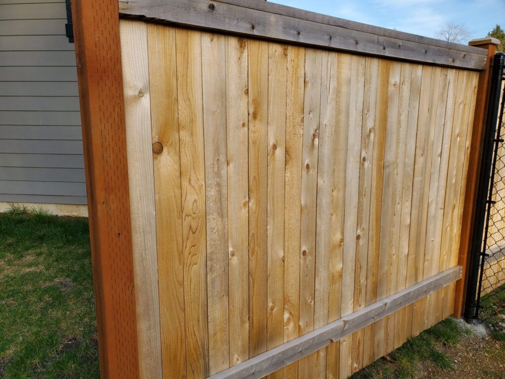 MCSquared Roofing real fence installation project job photo from our Seattle years