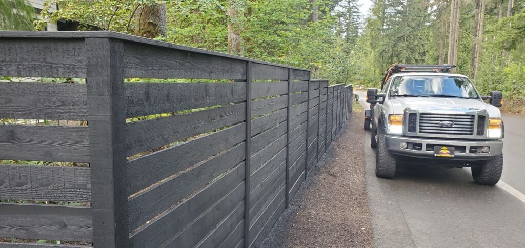 MCSquared Roofing real fence installation project job photo from our Seattle years