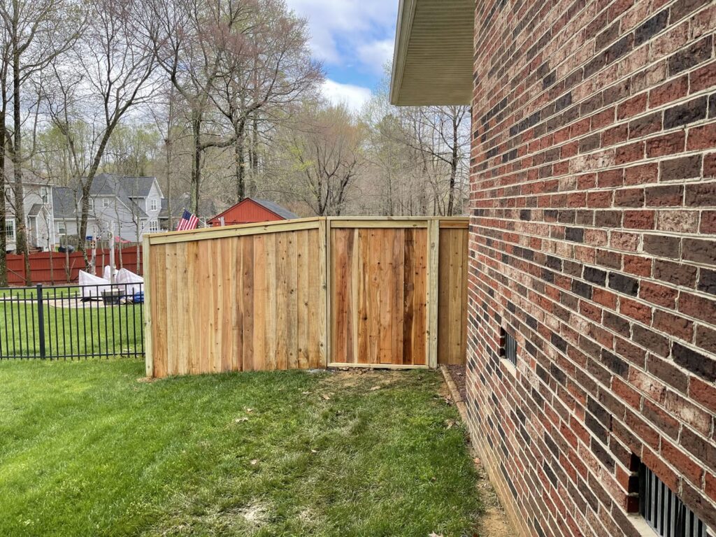 MCSquared Roofing fence installation project installed in Burlington, NC area