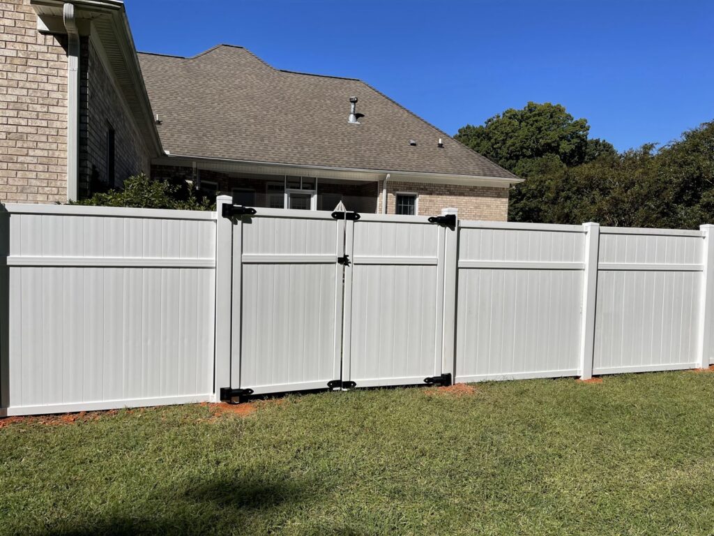 MCSquared Roofing fence installation project installed in Burlington, NC area