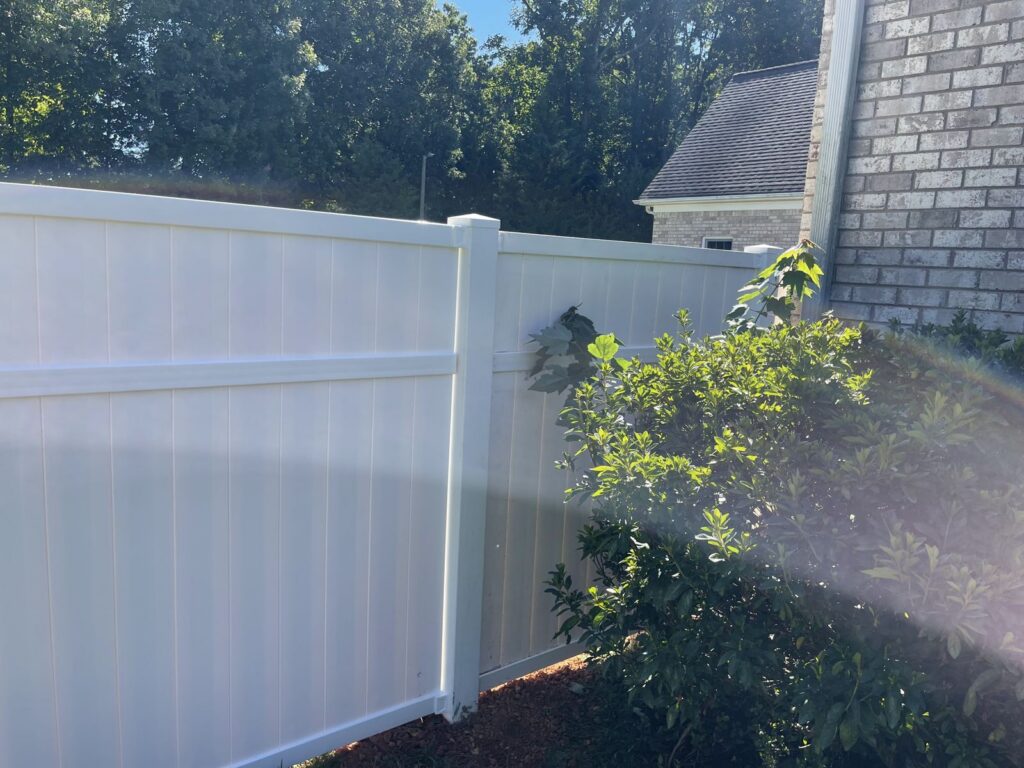 MCSquared Roofing fence installation project installed in Burlington, NC area