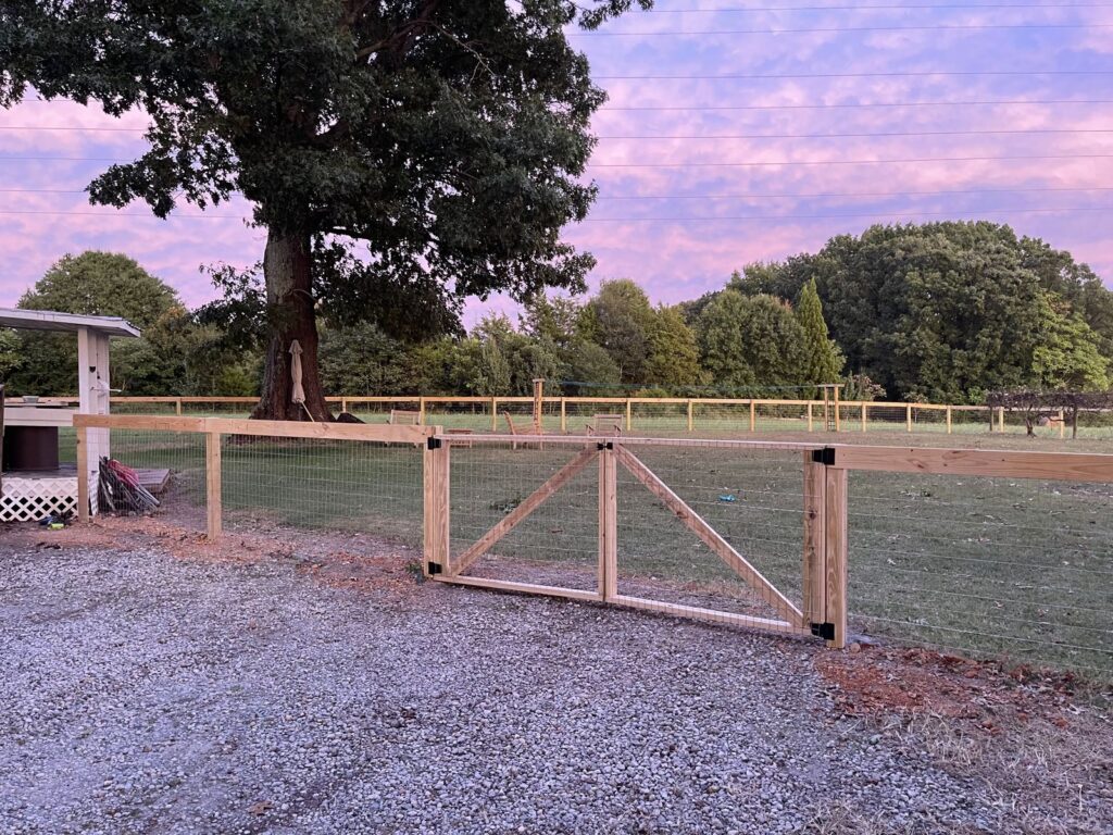 MCSquared Roofing fence installation project installed in Burlington, NC area