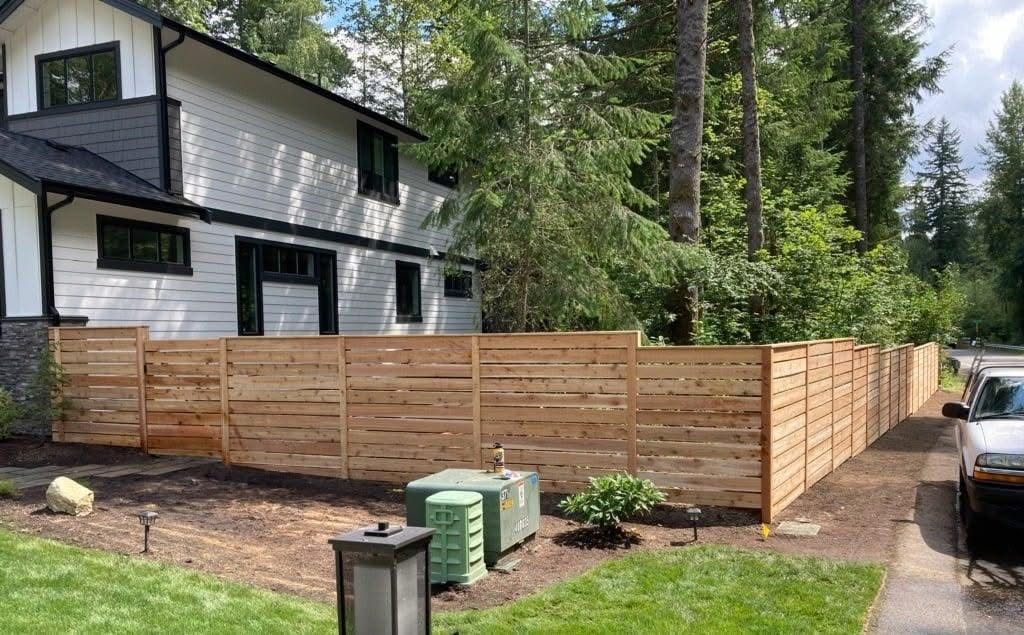 MCSquared Roofing fence installation project installed in Burlington, NC area