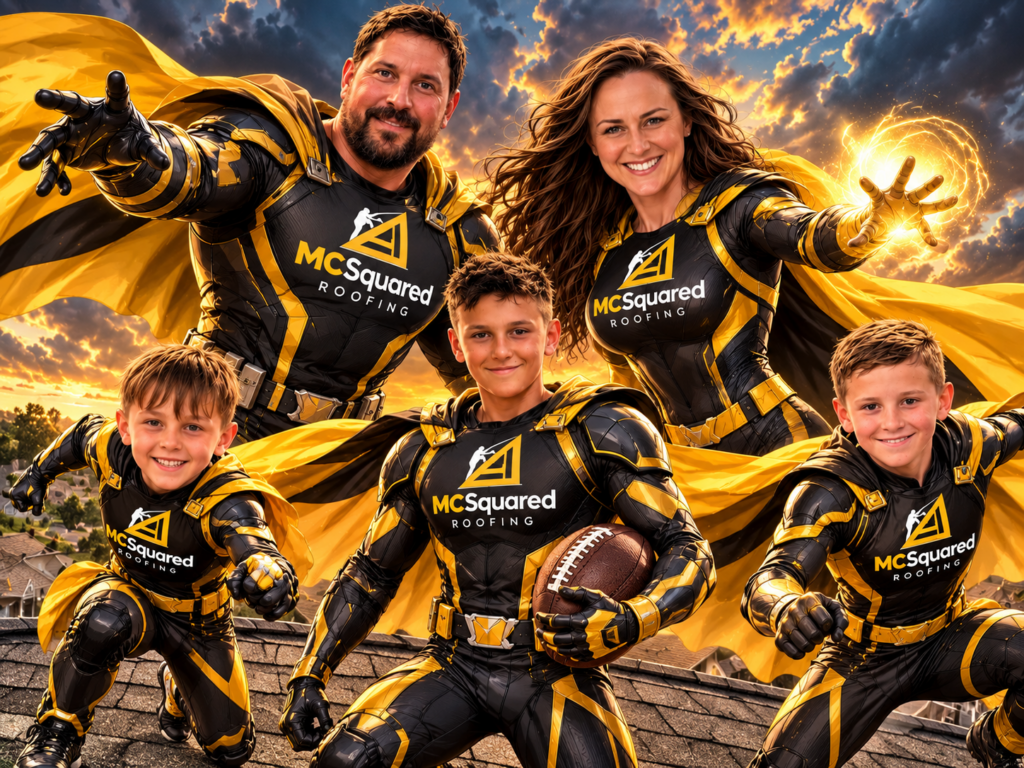 The Storm Tamers: the MCSquared Roofing family as roofing superheroes